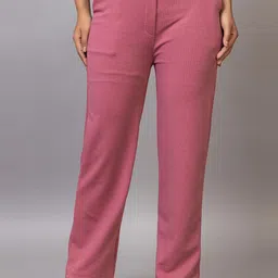 PROBASIC Women Striped High-Rise Flared Bootcut Trousers-image-80