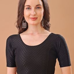 BAPS Round Neck Stretchable Saree Blouse-image-51