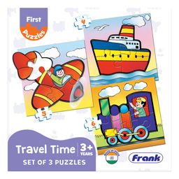 Frank Play and Learn Travel Time Jigsaw Puzzle Multicolour Set of 3 - 15 Pieces image 4