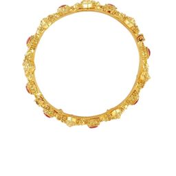 Anouk Set Of 2 Gold Plated Ruby StuddedBangles image 4