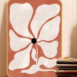 SAF Brown & White 1 Piece Wood Floral and Botanical Wall Paintings-image-32