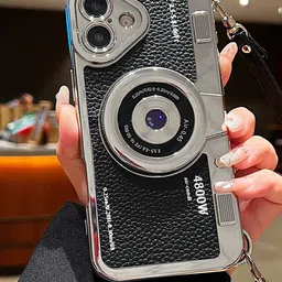 Luxury Kase Retro Vintage Camera Style iPhone 16 Plus Leather Case with 3D Lens Design-image-31