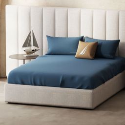 Nautica echo-300 BluePure Cotton 300 TC King Bedsheet Set 2.74 m X 2.74 m-image-2