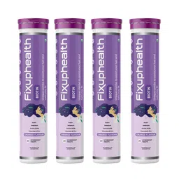Fixuphealth Set Of 4 Biotin Selenium Amino Acids Tablets-Orange Flavour-20 Tablets Each-9