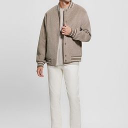 GUESS Men Striped Varsity Jacket with Patchwork image 4