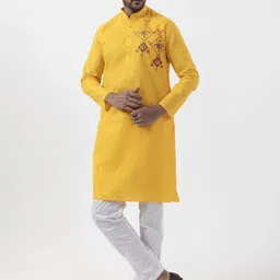 DEVOILER Men Ethnic Motifs Printed Regular Kurta with Pyjamas-31