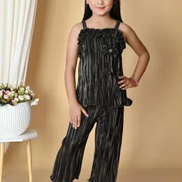 HSS TRENDS Kids-Unisex Black Cotton Blend Clothing Set-image-64