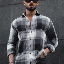 Powerlook Men Tartan Checks Opaque Checked Casual Shirt-image-96
