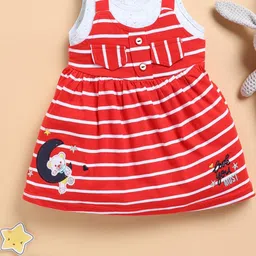I LOVE MOM Striped Fit & Flare Dress-image-66