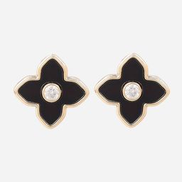 MINJI AND CO. Gold-Plated Artificial Stones Studded Floral Shaped Studs-image-72
