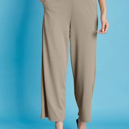 Selvia Women Easy Wash Regular Fit Mid-Rise Pleated Trousers-image-42