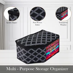 Kuber Industries Black Set of 3 Regular Multi-Utility Organisers image 5