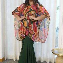 Swadeshi Shringaar Lemon Twist Georgette Sharara Set-picture-43