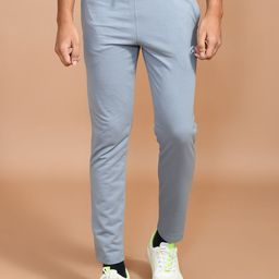 SKYKNIT Men Slim-Fit Cotton Track Pants-image-103