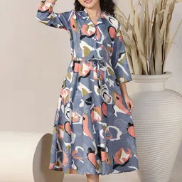 FASHION DREAM Print Fit & Flare Midi Dress-picture-54