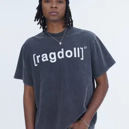 VALKYRE Unisex Typography Printed Drop-Shoulder Sleeves Cotton T-shirt-8