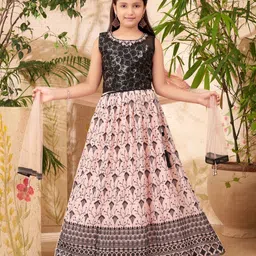 BAESD Girls Embellished Sequinned Ready to Wear Lehenga &-image-50
