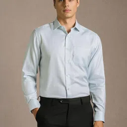 Louis Philippe Checked Spread Collar Pure Cotton Shirt-picture-47