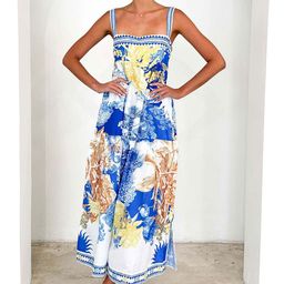 StyleCast x Revolte Women Abstract Printed Shoulder Straps Maxi Dress-picture-36