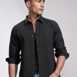 HIGHLANDER Men Comfort Slim Fit Opaque Casual Shirt-picture-6
