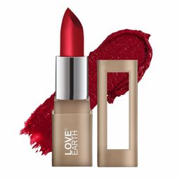 LOVE EARTH Satin Matte Lipstick Enriched With Almond Oil & Vitamin E- 3.5 g- Glucose 318-49