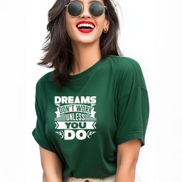 Storeily Women Typography Printed Scoop Neck Cotton Oversized T-shirt-image-1