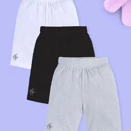 KiddoPanti Girls Pack Of 3 Skinny Fit Cycling Shorts-image-17