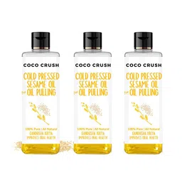 Coco Crush Set Of 3 Natural & Cold-Pressed Sesame Oral Oil Pulling - 200 ml Each-83