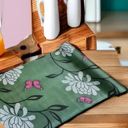 REVEXO Green & White Printed Water-Resistant Shelf Liner-16