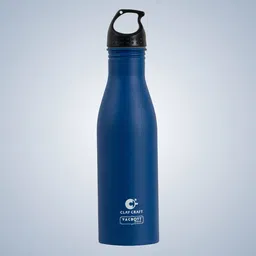 CLAY CRAFT Skipper Blue & Black Stainless Steel Single Wall Vacuum Water Bottle 850 ml-image-27