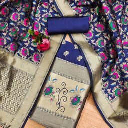 Panzora Ethnic Motifs Woven Design Unstitched Dress Material-image-45