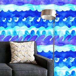 ArtzFolio Printed UV-Resistant Anti-Bacterial Watercolor Greek Rhombus Peel & Stick Wallpaper-20