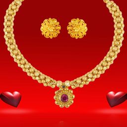 Heer Collection Gold-Plated Antique Jewellery Set-image-42