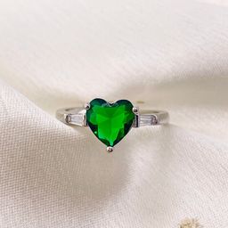 ISHKAARA Rhodium-Plated Heart Crystal-Studded Finger Ring-38