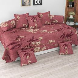 HIYANSHI HOME FURNISHING Diwan Set 1 SingleBedsheet,5 CushionCovers & 2 Bolster Covers-image-90