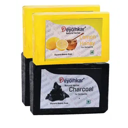 Deyomkar Pack Of 4 Herbal Charcol & Lemon Honey Glycerin Soap 480 gm-11