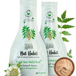 Nat Habit Set of 2 Neem  Bhringraj Blend Hair NutriMask For Anti-Dandruff - 40g Each-83