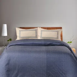 Saral Home Blue 160 TC King Bedsheet with 2 Pillow Covers-image-73