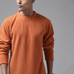 Roadster Men Rust Orange Sweatshirt-picture-33
