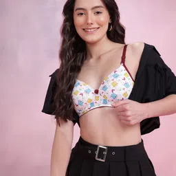 DressBerry Printed Medium Coverage Lightly Padded- Bra-46