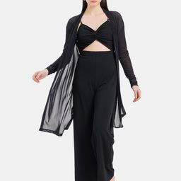 Kazo Women Party Longline Sheer Shrug-39