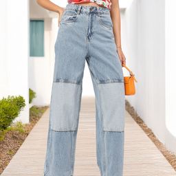 DressBerry Women Oversized Cool Colourblock Baggy Jeans-image-31