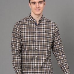 Red Tape Tartan Checked Button-Down Collar Casual Shirt-picture-12