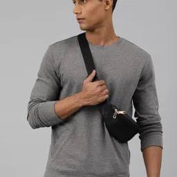 Huetrap Men Solid Knitted Sweatshirt-image-64
