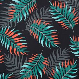 Cortina Black & Green Set of 2 Printed Window Curtains image 4