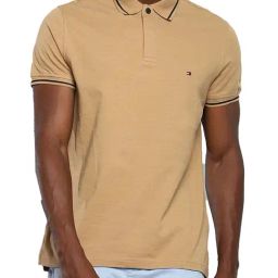 Tommy Hilfiger Countryside Khaki Regular Fit Polo T-Shirt-image-77