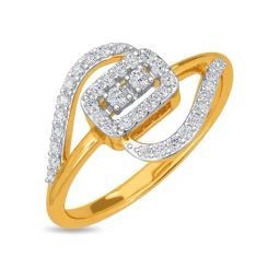 Kisna Diamond & Gold Jewellery Shenai 14k (585) Diamond & Gold Ring For Women-picture-17
