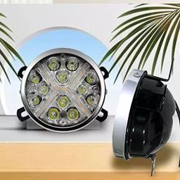 Auto Pearl 12 LED DRL Metal Fog Light with Wiring Kit & Switch Compatible For Ford Aspire 2019, Drl12LedSwiftXL_WiringKit_Aspire2019 (Set of 2) image 4