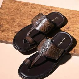 Louis Stitch Men's Brown Toe Ring Sandals-picture-46