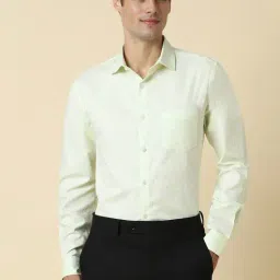 Allen Solly Green Cotton Slim Fit Printed Shirts-image-43